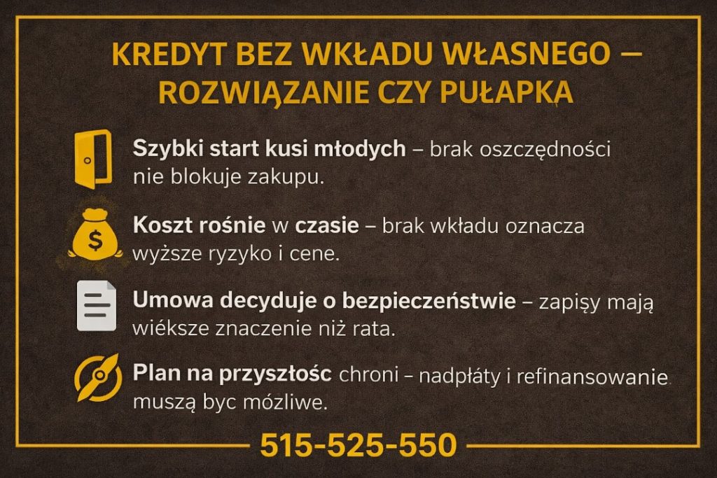 Materiał pokazuje, kiedy kredyt dla młodych jest realnym rozwiązaniem, a kiedy może stać się pułapką finansową, podkreślając znaczenie umowy, kosztów w czasie oraz planowania nadpłat.