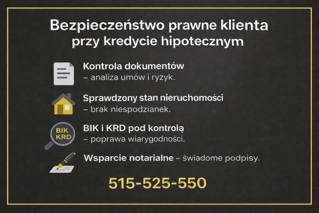 Profesjonalne wsparcie eksperta kredytowego w Słubicach zapewniające bezpieczeństwo prawne przy kredycie hipotecznym, obejmujące analizę dokumentów i umów, sprawdzenie stanu nieruchomości, kontrolę BIK i KRD oraz świadome wsparcie przy akcie notarialnym.