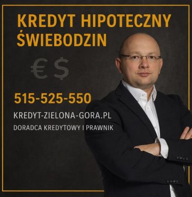 Doradca kredytowy i prawnik prezentujący ofertę kredytu hipotecznego w Świebodzinie. Profesjonalne wsparcie przy kredycie na mieszkanie lub dom, analiza zdolności kredytowej, negocjacje warunków oraz bezpieczne przejście przez cały proces kredytowy.